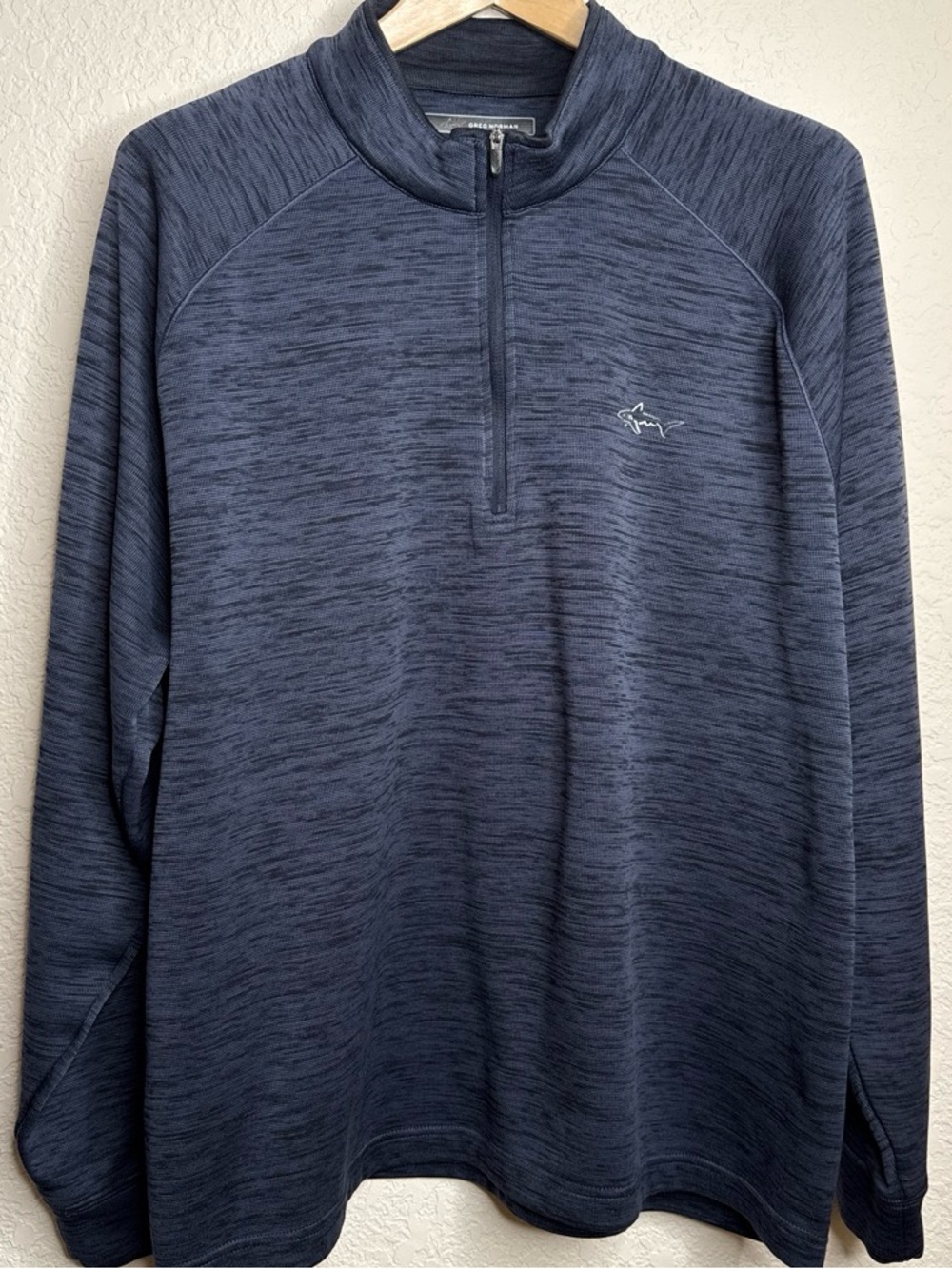 Greg Norman Quarter Zip Pullover | Men's XXL | Heather Navy | Golf Performance